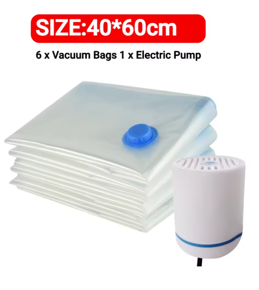 Vacuum Bags 6 pcs with Electric Pump