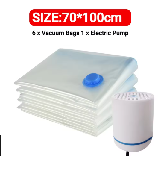 Vacuum Bags 6 pcs with Electric Pump