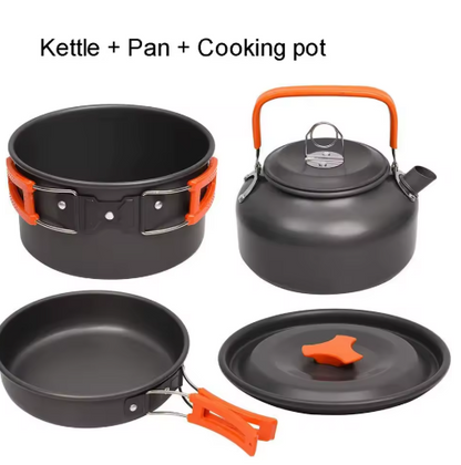1 set Camping Cookware Kit Outdoor Cooking Set