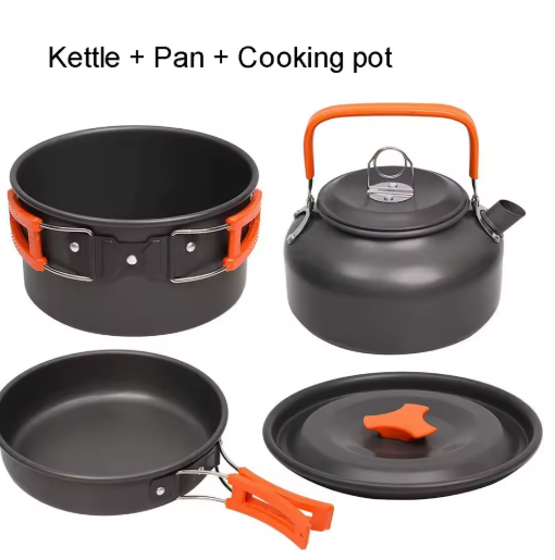 1 set Camping Cookware Kit Outdoor Cooking Set