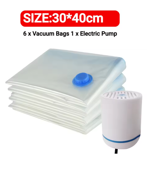Vacuum Bags 6 pcs with Electric Pump